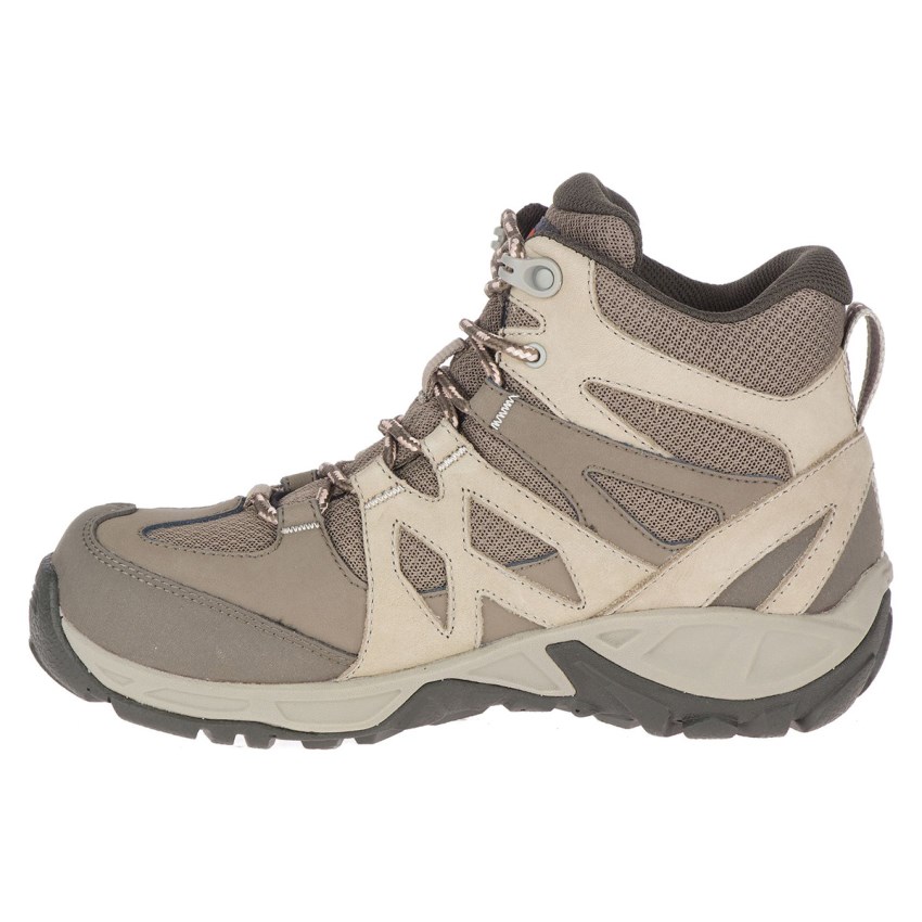 Bottes de Securite Merrell Siren Mid Waterproof Alloy Toe Marron Clair Femme | X.B.PEQD